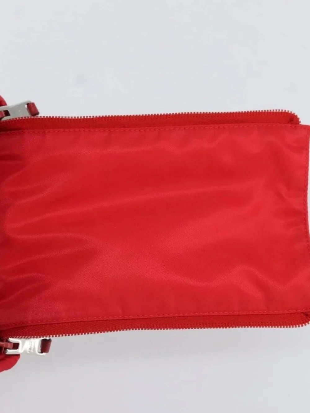 PRADA Pet Bag Pet Carry Nylon 2way Red Silver